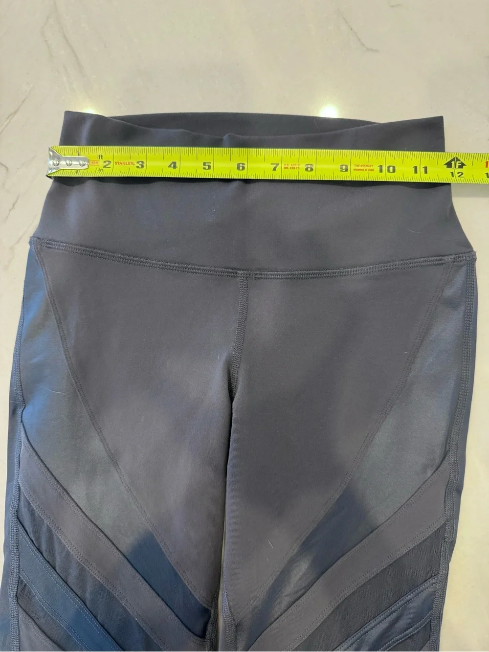 Alo Yoga High Waist Moto Leggings Anthracite Gray Mesh Size S